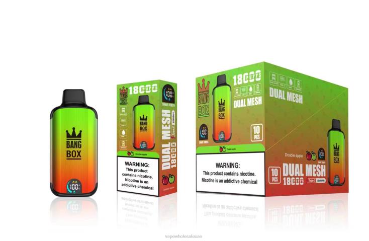 السجائر الالكترونية - Bang Box 18000 نفث تفاحة مزدوجة XV6N093