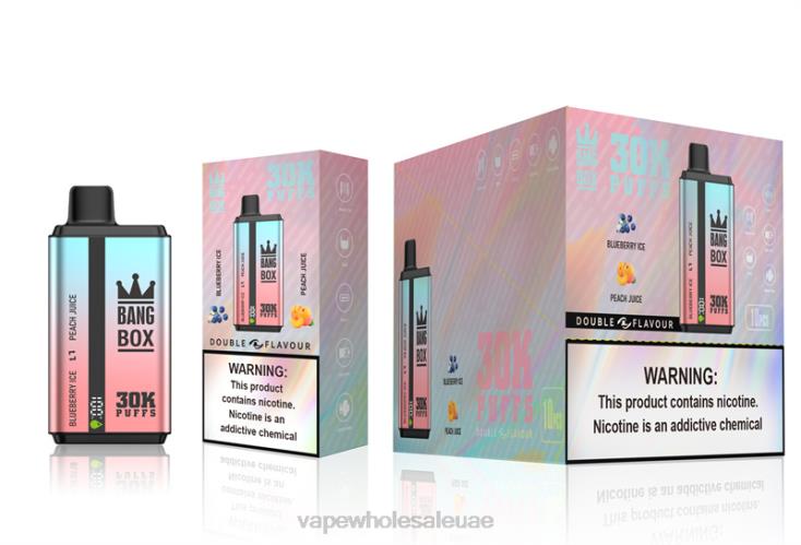 Disposable Vape Wholesale Uae - Bang Box 30000 نفخة نكهات مزدوجة ثلج التوت وعصير الخوخ XV6N063