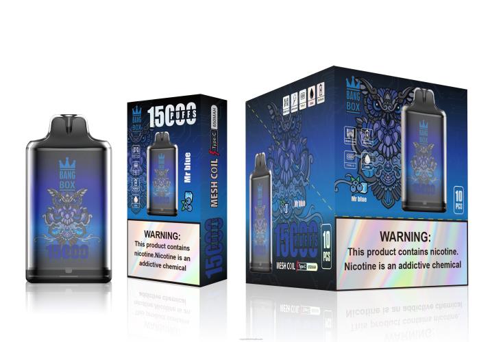 شراء Vape بالجملة - Bang Box s1-15000 نفث السيد الأزرق XV6N0109