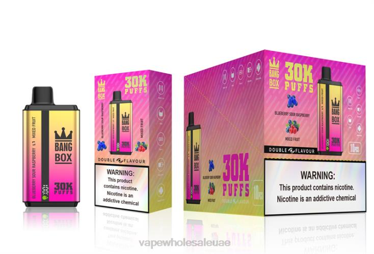 Vape Uae Delivery - Bang Box 30000 نفخة نكهات مزدوجة توت توت حامض وفواكه مشكلة XV6N066