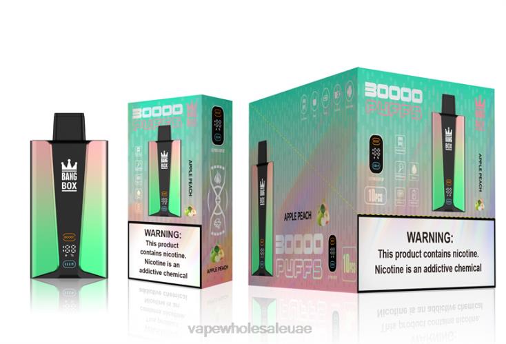 Vape Uae Delivery - Bang Box شاشة سمارت 30000 نفخة التفاح والخوخ XV6N083