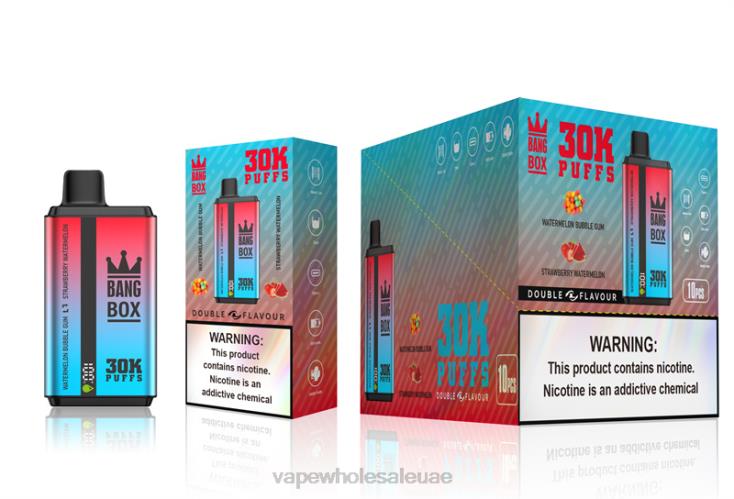 Vape Uae Online Shop - Bang Box 30000 نفخة نكهات مزدوجة علكة البطيخ والفراولة والبطيخ XV6N068