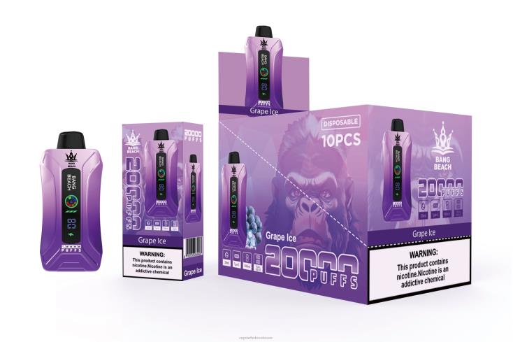 Vape Wholesale Uae - Bang Beach 20000 سحبة فيب شاشة سمارت جليد العنب XV6N010