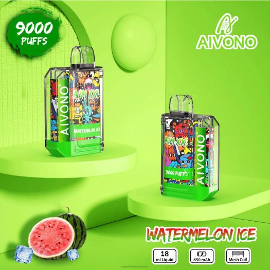 Vape Uae Delivery - Aivono AIM XXL 9000 ملصق فم شفاف ثلج البطيخ PZ6H48